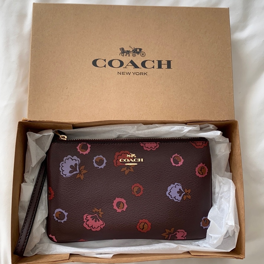 COACH Floral wristlet